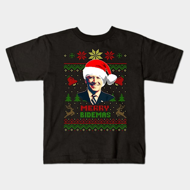 Merry Bidemas Joe Biden Christmas Kids T-Shirt by Nerd_art